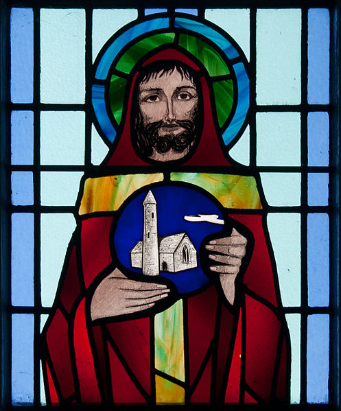 File:Kilbennan St. Benin's Church Window St. Benen Detail 2010 09 16.jpg