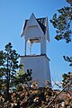 Klokketårn fra 1903 på neset syd på Rødtangen Foto: Helge Høifødt