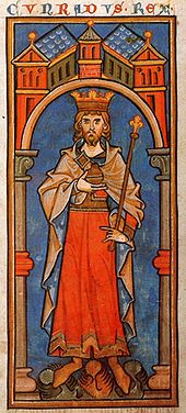 King Conrad III (r. 1138-1152) Konrad III Miniatur 13 Jahrhundert.jpg