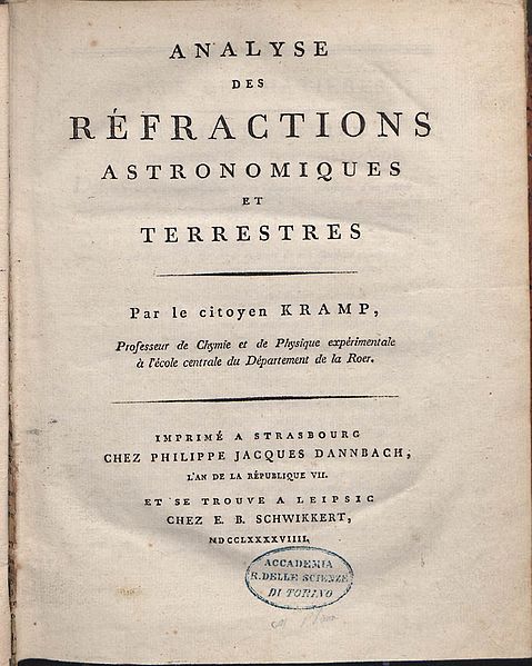 File:Kramp, Christian – Analyse des réfractions astronomiques et terrestres, 1799 – BEIC 745581.jpg