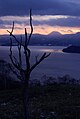 小清水峠から見た12月末の屈斜路湖の黎明