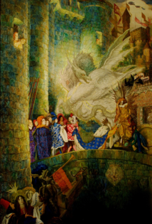 The Aged King Pleads with the Good Fairy; 212 × 143 cm