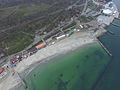 Langeron beach in early spring 2016, aerial view.