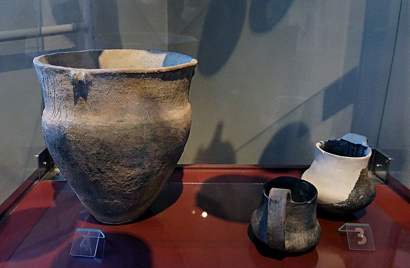 File:Late Eneolithic cups, museum Zrenjanin.jpg