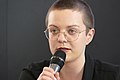 * Nomination The poet and translator Lea Schneider at a panel discussion for Fokus Lyrik 2019 in Frankfurt --Kritzolina 08:14, 14 March 2019 (UTC) * Decline  Oppose Eyes out of focus --C messier 18:03, 22 March 2019 (UTC)