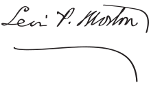 Signature of Levi P. Morton