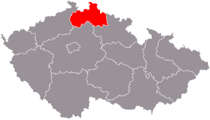 Región de Liberec en el mapa