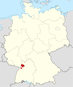 Položaj Okrug Karlsruhe na karti Njemačke