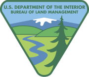 The Bureau of Land Management in the United States manages America's public lands, totaling approximately 264 million acres (1,070,000 km2) or one-eighth of the landmass of the country. Logo of the United States Bureau of Land Management.svg