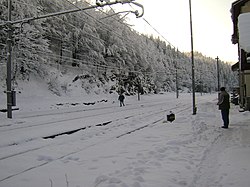 Lokve pod snijegom, željeznička stanica