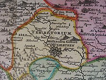 The Mühlhausen territories on a map of 1725