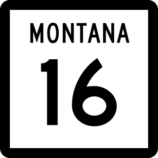 <span class="mw-page-title-main">Montana Highway 16</span> State highway in Montana, United States