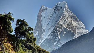 Machapuchare Mountain in Nepal