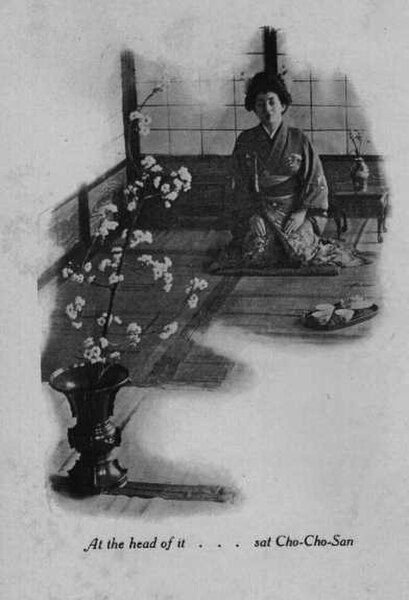 Cho-Cho-San dressed in her finery for the meeting with Yamadori.