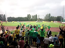 O CD Mafra logo após ser campeão do CNS 2014/15