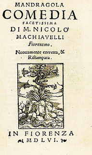 <i>The Mandrake</i> Satirical play by Niccolò Machiavelli