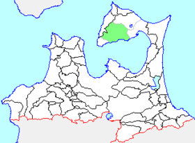 川内町の県内位置図