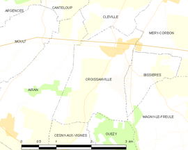 Mapa obce Croissanville