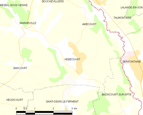 Poziția localității Hébécourt
