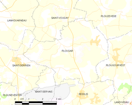 Mapa obce Plougar