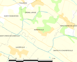 Mapa obce Aigrefeuille