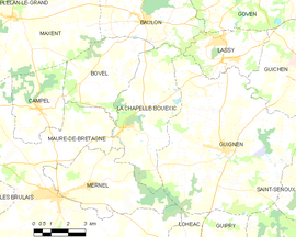 Mapa obce La Chapelle-Bouëxic