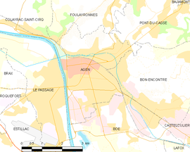 Mapa obce Agen