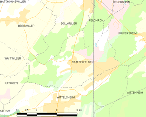 Poziția localității Staffelfelden