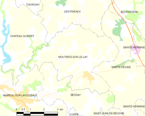 Poziția localității Moutiers-sur-le-Lay