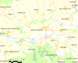 Mapa obce Saint-Florentin