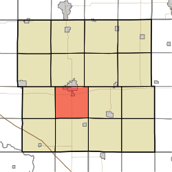 На карте отмечен поселок Самнер, округ Бьюкенен, штат Айова.svg