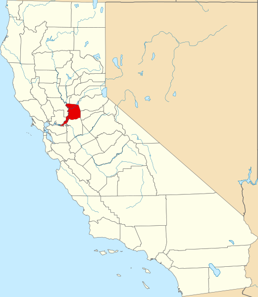 File:Map of California highlighting Sacramento County.svg