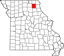 Harta e Knox County në Missouri