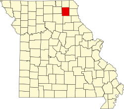 Karte von Knox County innerhalb von Missouri