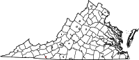 Map of Virginia highlighting Galax City.svg