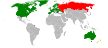 Countries shown in green expelled Russian diplomats Map of sanctions - Expelled Russian diplomats.svg