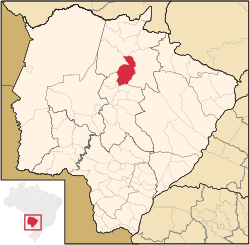 Location of the municipality in the state of Mato Grosso do Sul