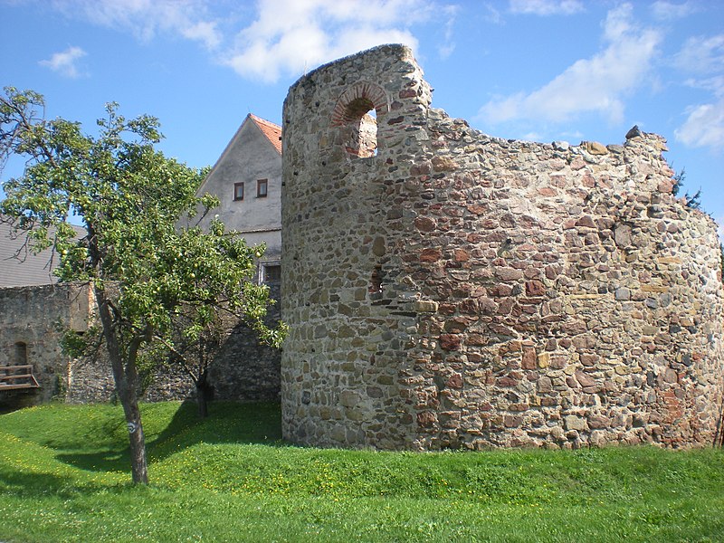 File:Mautern Donau westlicher Hufeisenturm außen.JPG