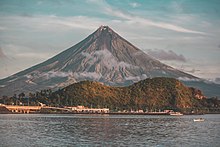 Mayon volcano in the Philippines Mayon Volcano and the Sleeping Lion.jpg