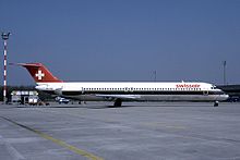 DC-9-51, HB-ISW mit neuer Corporate Identity