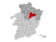 Meeuwen-Gruitrode elhelyezkedése Limburg tartomány Maaseik járásában