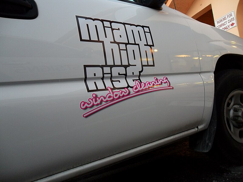 File:Miami High Rise Window Cleaning truck logo decal.JPG