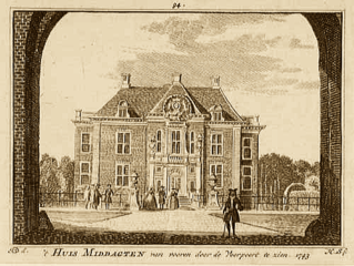 Hendrik Spilman (engraver). Huis Middachten. 1743.