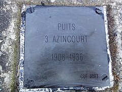 « Puits 3 Azincourt, 1908-1936 ».