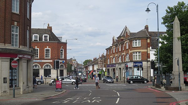 Mortlake from the Junction of Upper Richmond Road and Sheen Lane