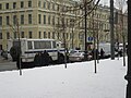 Mothers' rally. St. Petersburg, 2019-02-10. Police cars near Alexander Garden.