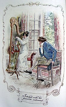 Mary plays the harp for Edmund each morning at Mansfield parsonage Mp-Brock-05.jpg