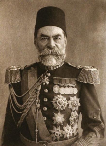 The Grand Vizier and leader of the three-month "Great Cabinet", Ahmed Muhtar Pasha.
