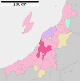 Nagaokan sijainti Niigatan prefektuurissa