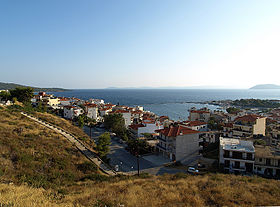 Blick auf die Stadt Neos Marmaras